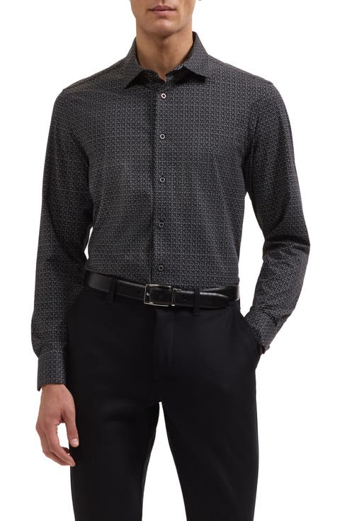 James OoohCotton® Geo Print Button-Up Shirt