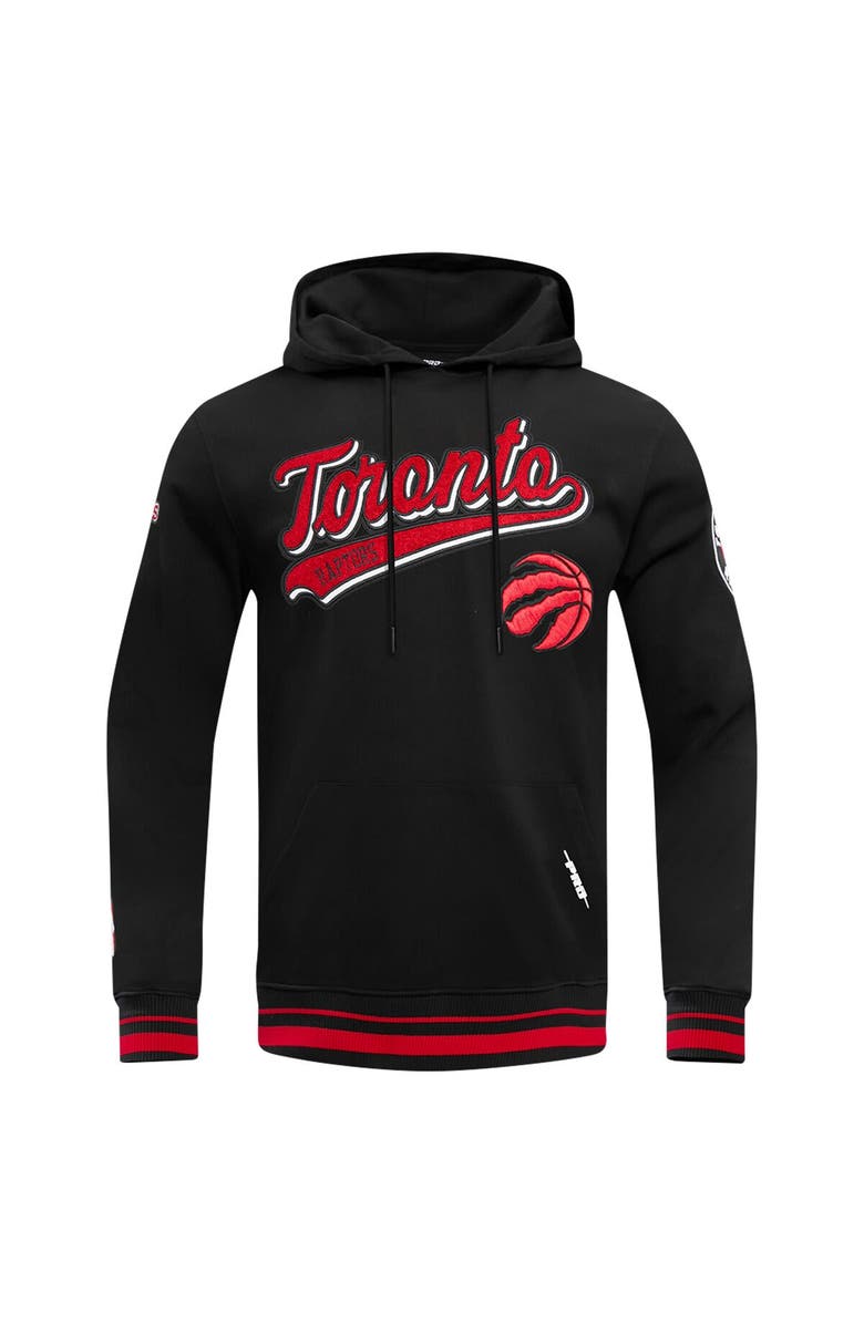 PRO STANDARD Men's Pro Standard Black Toronto Raptors Script Tail Pullover Hoodie, Alternate, color, Black