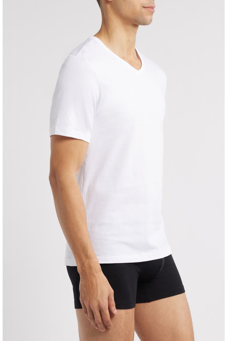 3-Pack Classic V-Neck T-Shirts, Alternate, color, WHITE