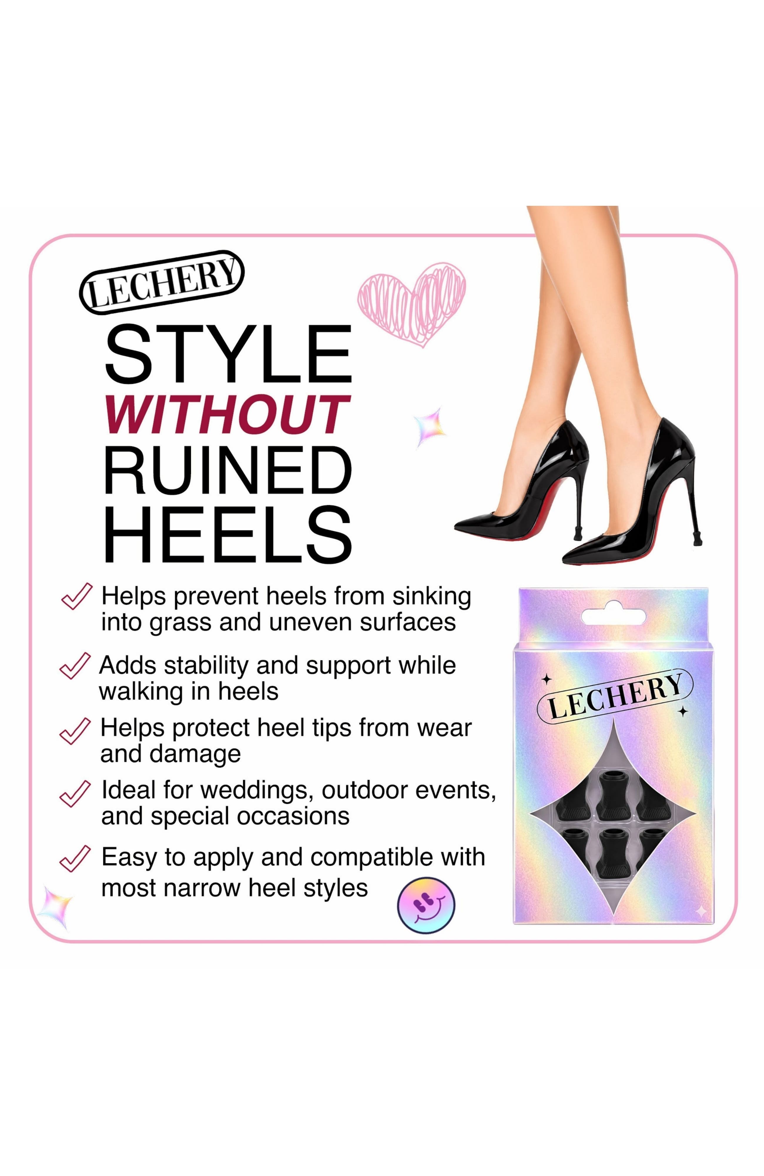 3 Pairs Hourglass Heel Protectors, Alternate, color, Black