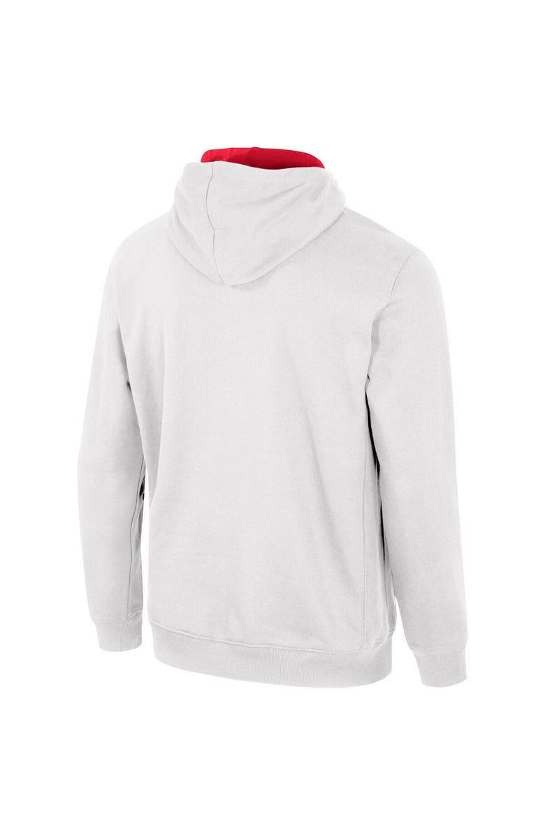 COLOSSEUM Men's Colosseum White Ohio State Buckeyes Half-Zip Hoodie, Alternate, color, 