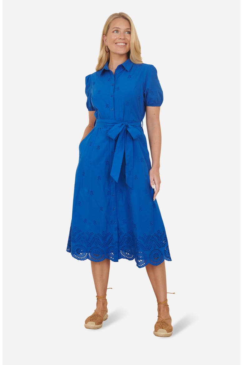 Cotton Shirt Midi Dress, Alternate, color, Blue