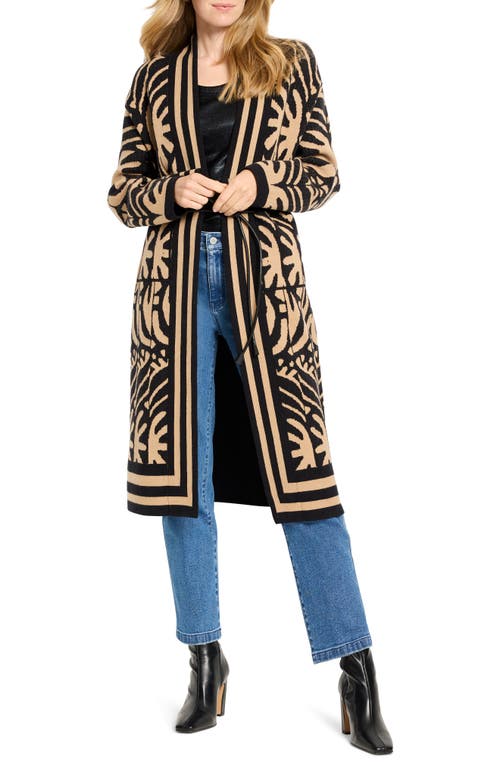 Nic + Zoe Nic+zoe Reversible Longline Knit Jacket In Multi