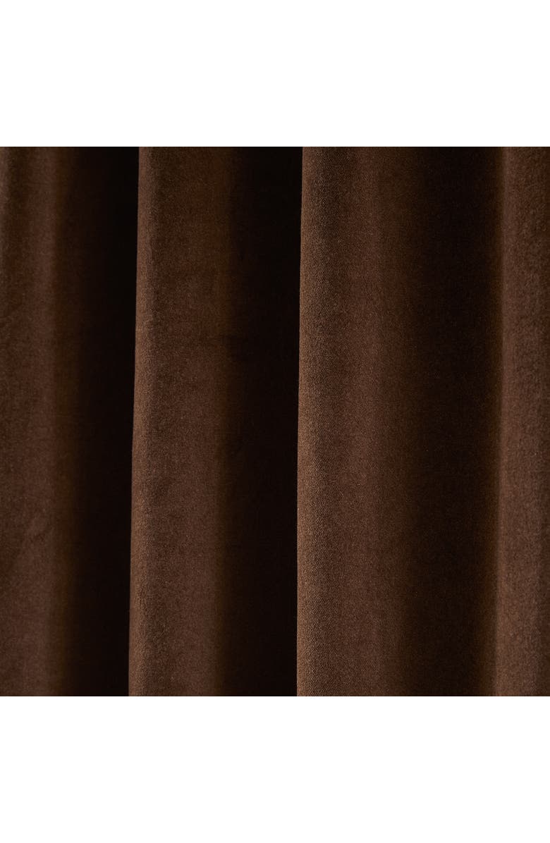 Chuks Collins x Lush Decor Terran Velvet Blackout Window Panel, Alternate, color, Brown