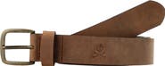 Scalpers Gold Buckle Leather Belt