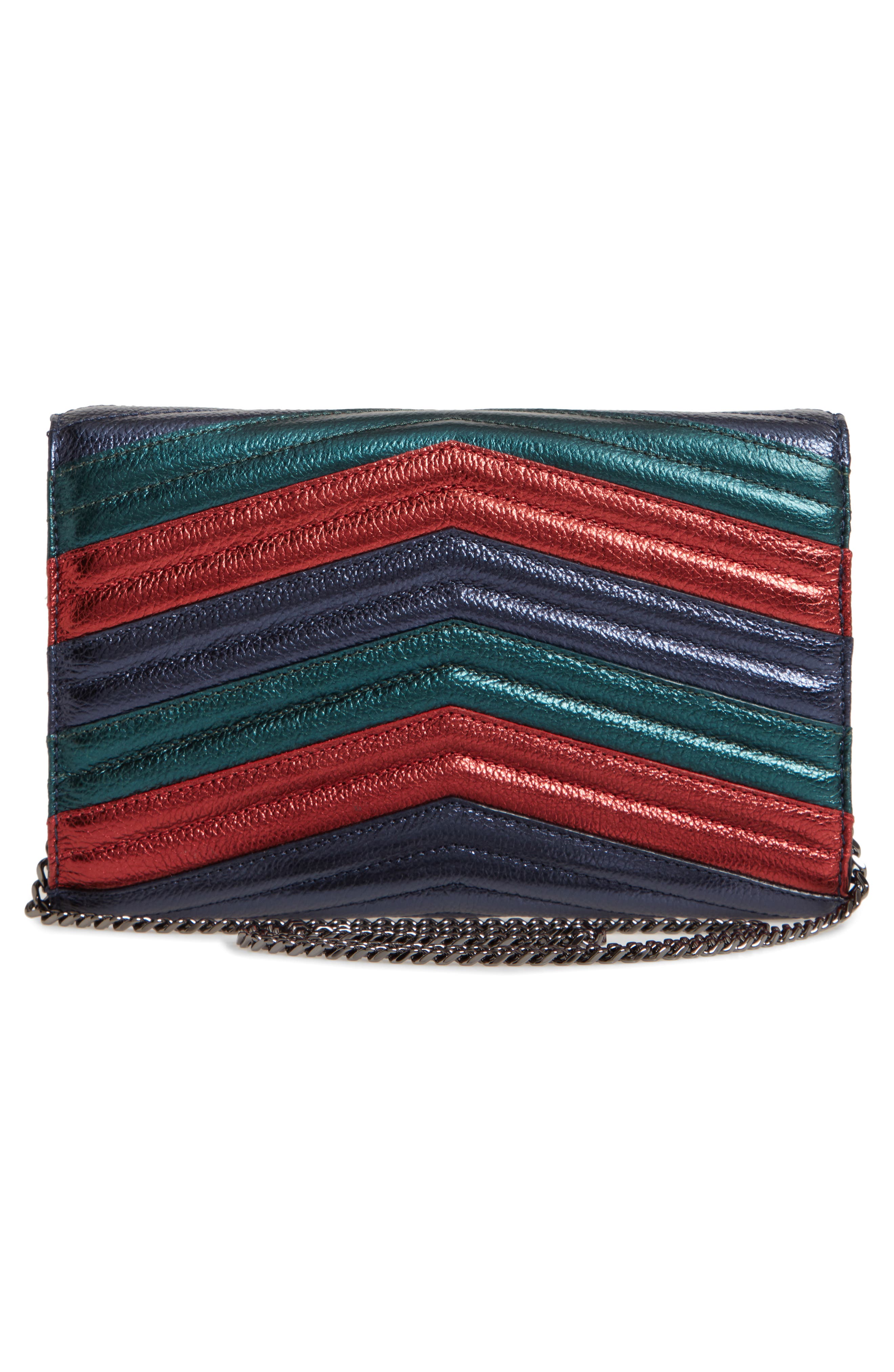 Ted Baker London Jasicca Quilted Chevron Leather Clutch, Alternate, color, 