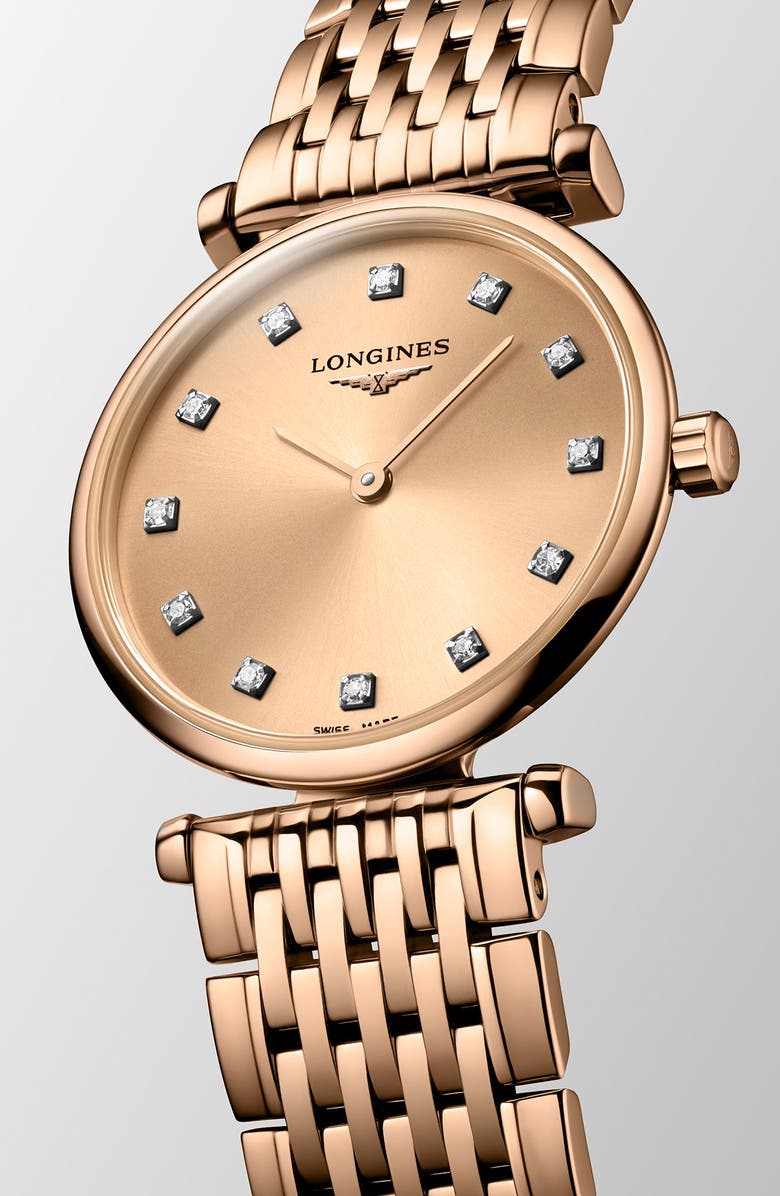 Longines La Grande Classique Bracelet Watch, 24mm, Alternate, color, Pink