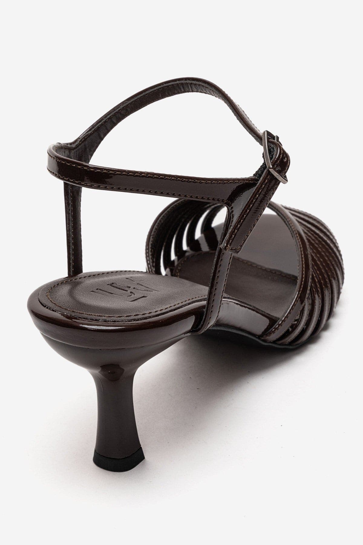 Danica Stiletto Sandal, Alternate, color, Brown Patent