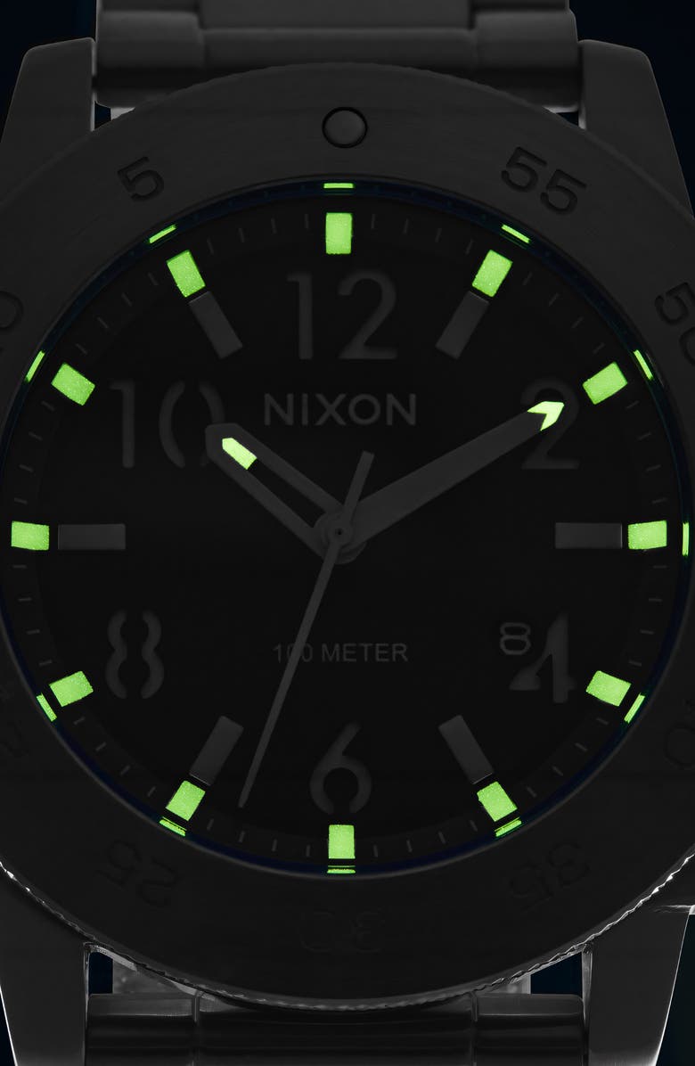 Nixon Smyth 44 Bracelet Watch, 44mm, Alternate, color, Super Black / Black