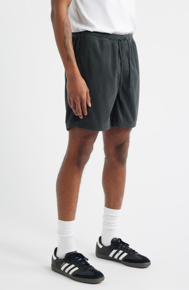 Brixton Everyday Corduroy Shorts, Alternate, color, Vintage Black