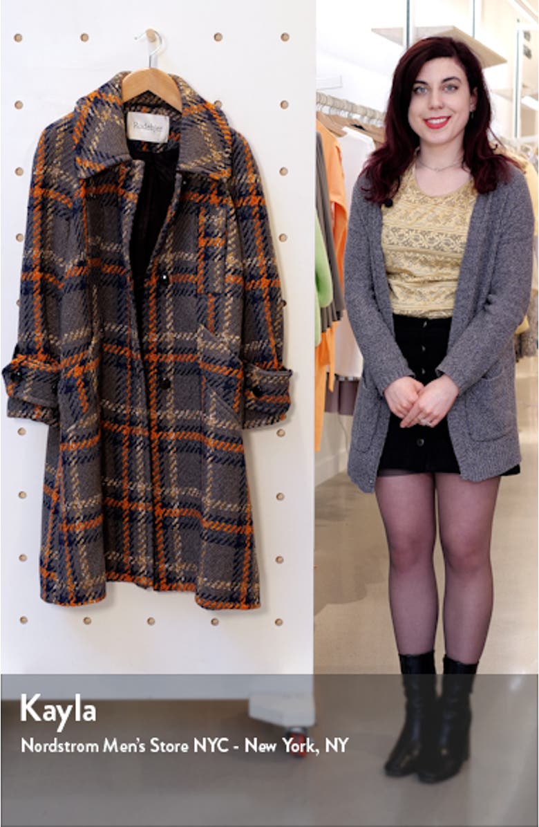 Rodbejer Lonore Plaid Wool Blend Coat, sales video thumbnail