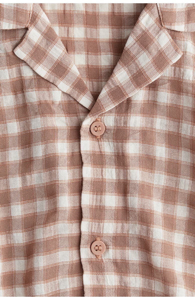 H&M Cotton-blend Resort Shirt, Alternate, color, Powder Pink/Checked