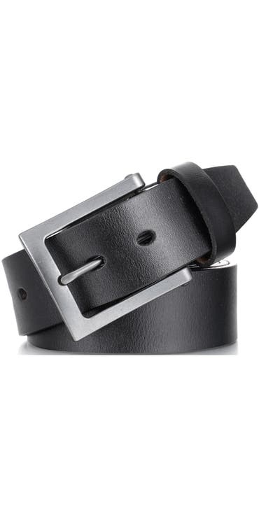 Full-Grain Leather Casual Jean Belt