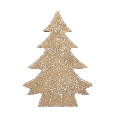 Wood Christmas Tree, Gold
