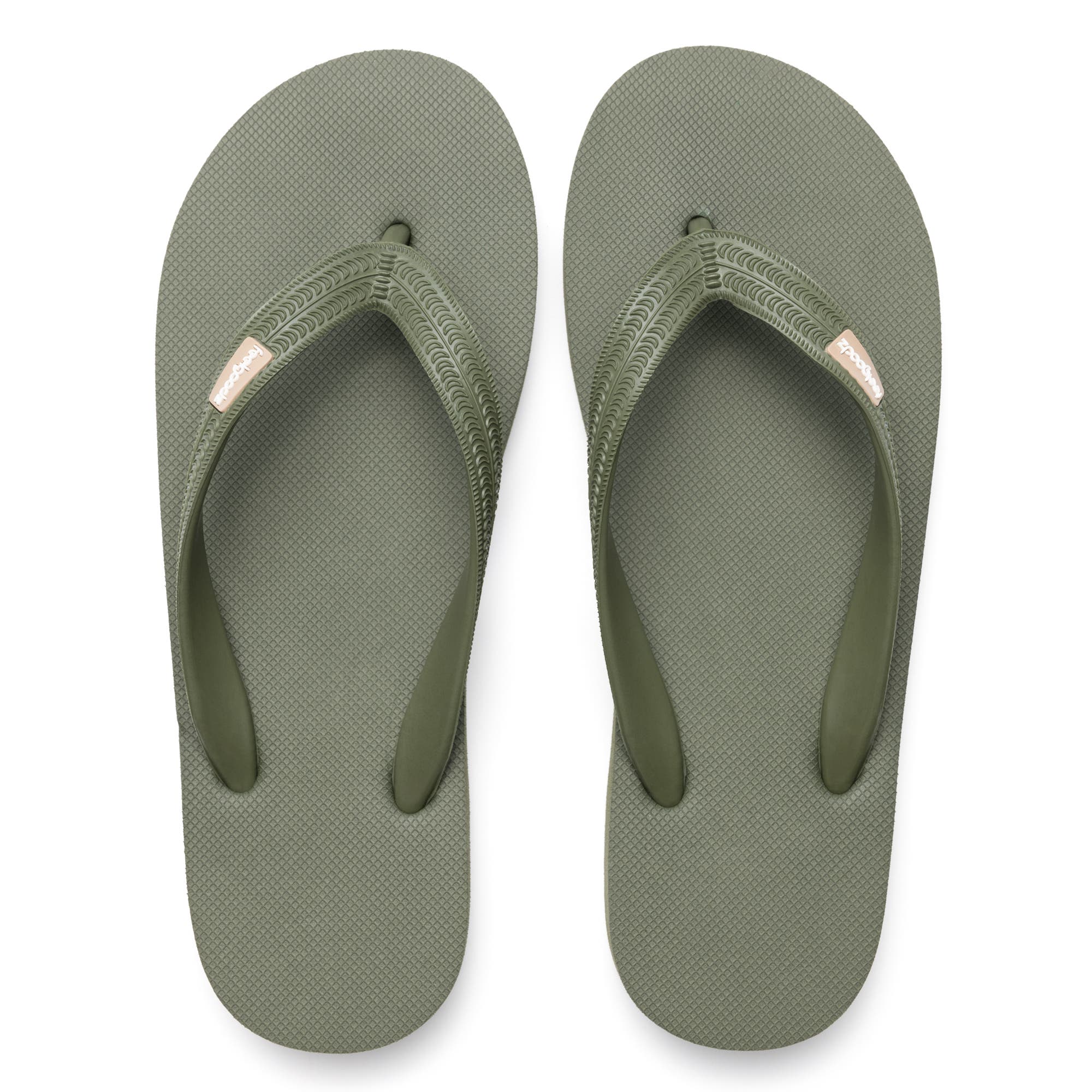 Feelgoodz Womens Classicz Core Natural Rubber Flip-Flop Thong Sandals, Alternate, color, Lichen