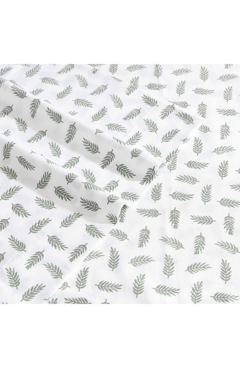 Eddie Bauer Laurel Leaves Cotton Sheet Set, Alternate, color, White/ Green