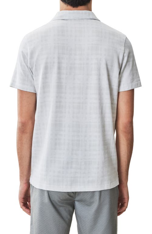Robert Barakett Collins Stripe Johnny Collar Polo In Gray