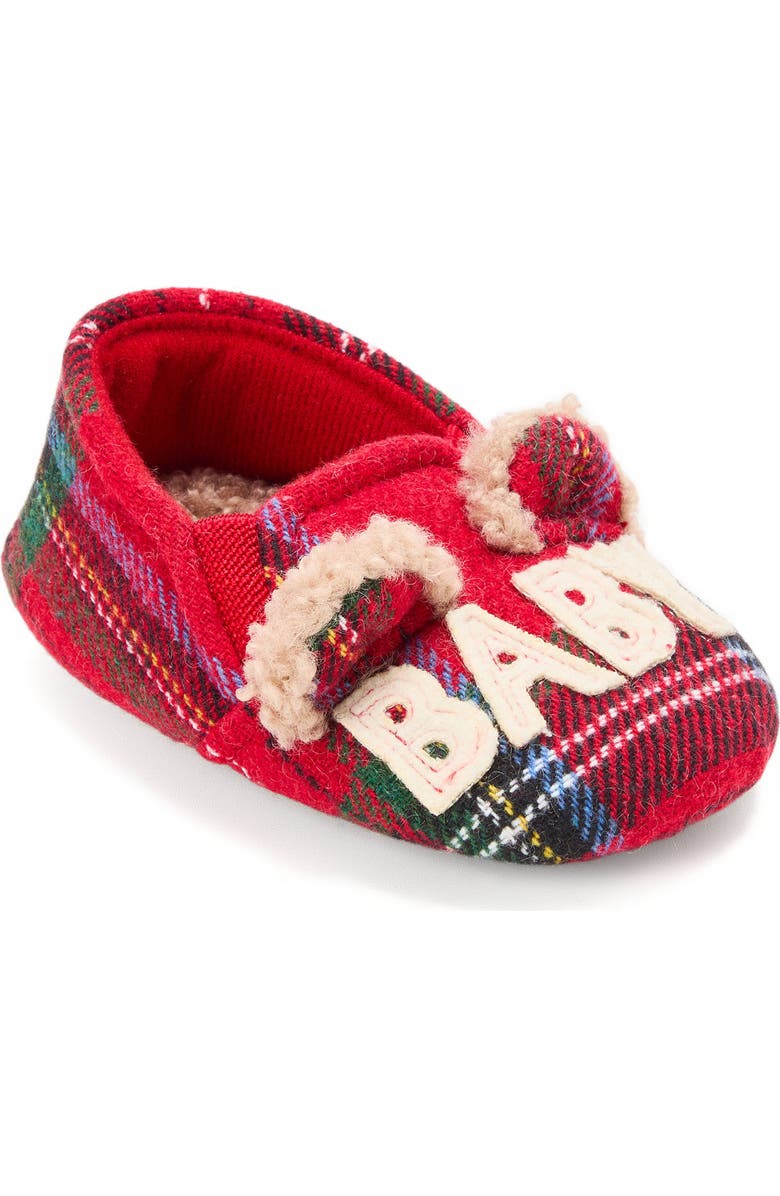 DEARFOAMS Baby Bear Closed Back Slipper, Alternate, color, Plaid