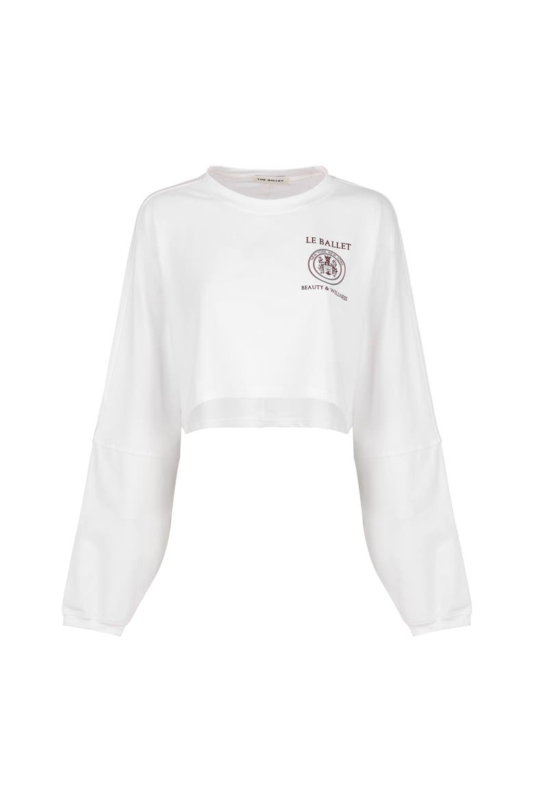 Linger Crop Top, Main, color, White