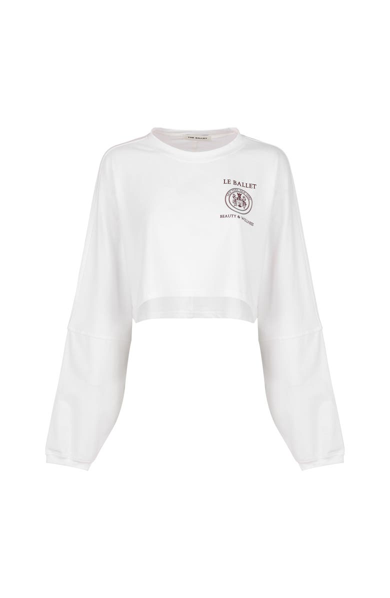 THE BALLET Linger Crop Top, Main, color, White