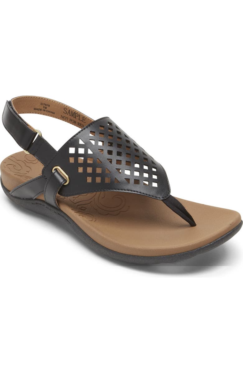Rockport Ridge Latticed Thong Toe Sandal, Main, color,