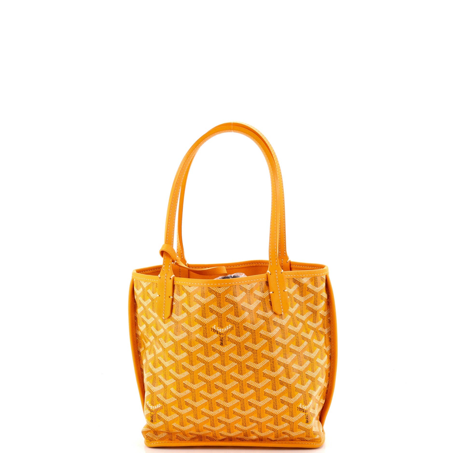 Pre-Owned Goyard Anjou Reversible Tote Coated Canvas Mini, Alternate, color, Yellow