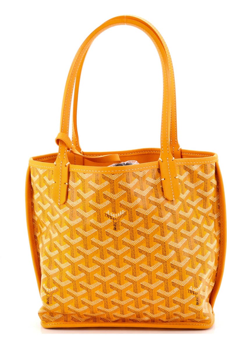 Pre-Owned Goyard Anjou Reversible Tote Coated Canvas Mini, Alternate, color, Yellow