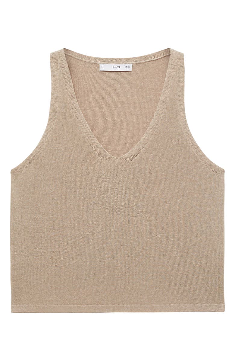 MANGO V-Neck Sweater Vest, Alternate, color, Light/ Pastel Grey