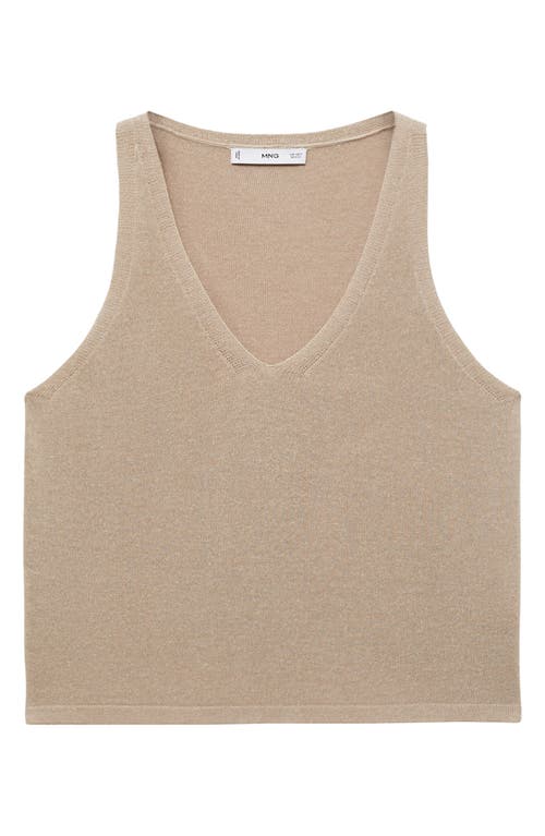 Mango V-neck Sweater Vest In Neutral