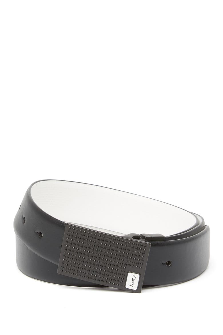 Logo Plaque Belt, Main, color, BLACK