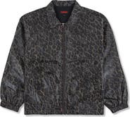 PLEASURES Leopard Print Waxed Cotton Jacket