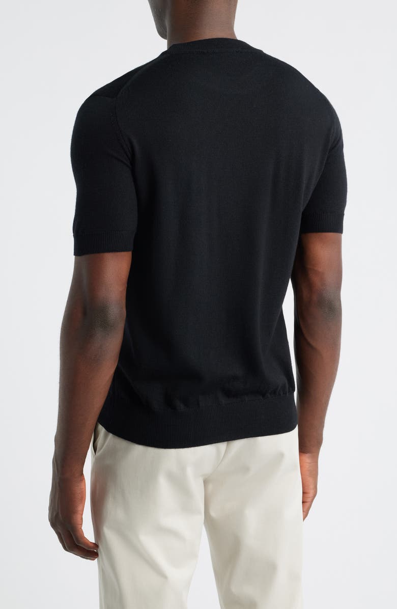 Aurélien Cashwool<sup>®</sup> Short Sleeve Crewneck Sweater, Alternate, color, Black