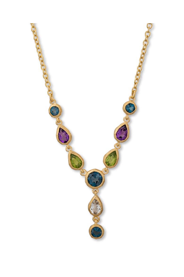 Drop Necklace Multicolor, Main, color, Blue-Green-Purple
