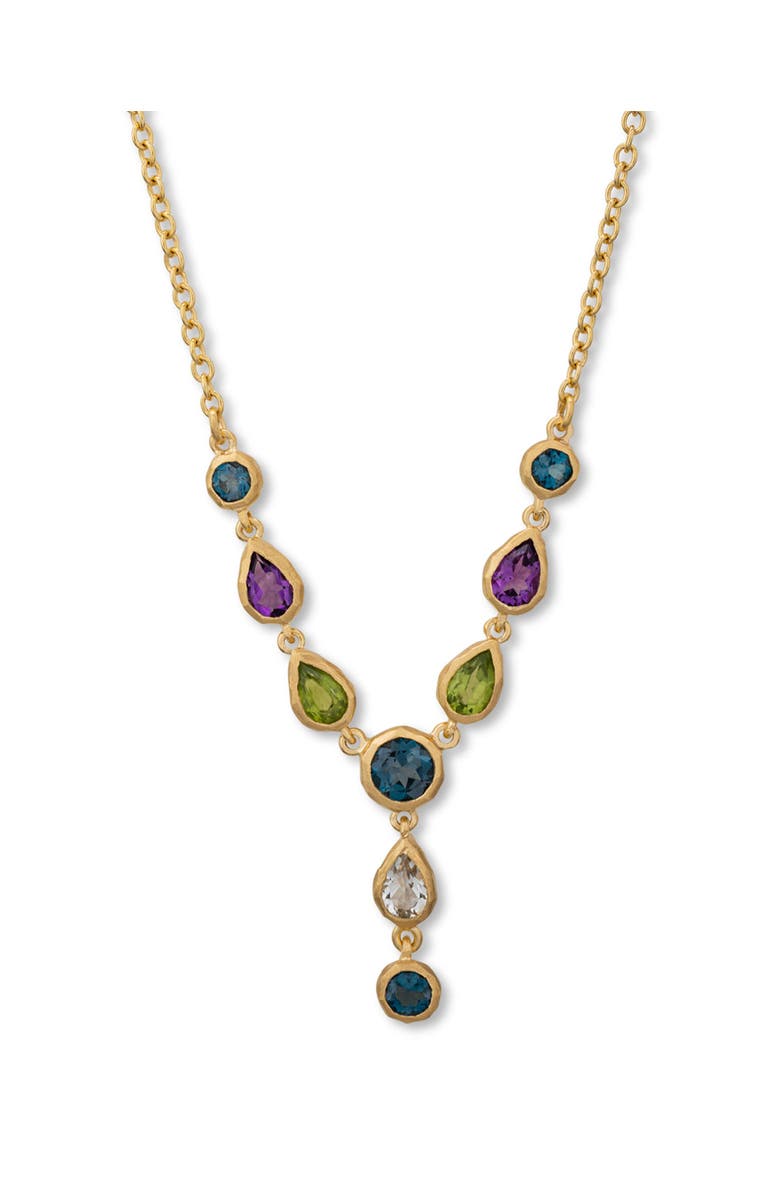 Eloise Jewelry Drop Necklace Multicolor, Main, color, Blue-Green-Purple