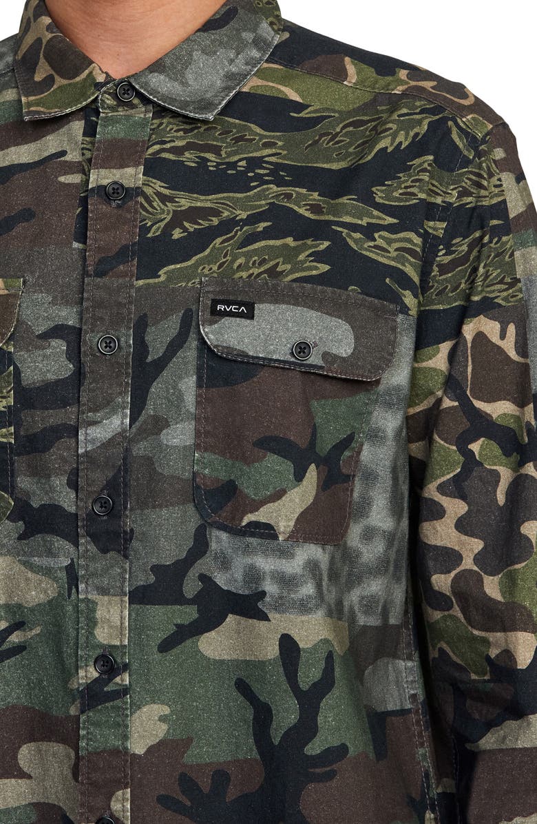 RVCA Panhandle Plaid Long Sleeve Button-Up Shirt, Alternate, color, 