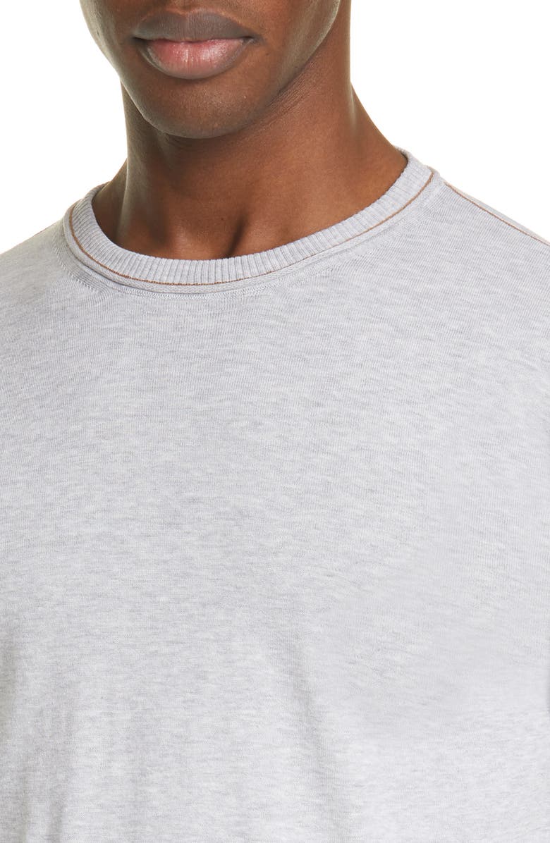 Eleventy Slim Fit Cotton Crewneck Sweater, Alternate, color,