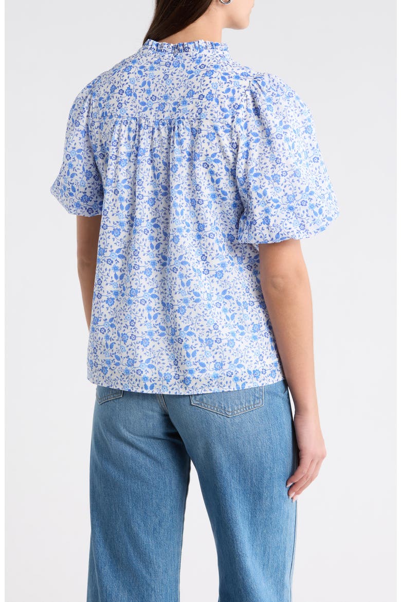 Maisie Floral Print Top, Alternate, color, WHITE-BLUE-COMBO