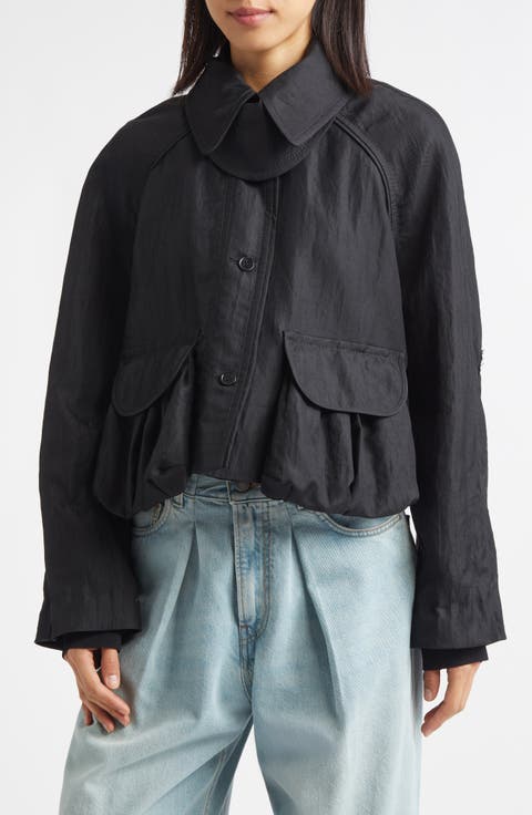 Precious Cargo Virgin Wool Blend Crop Jacket