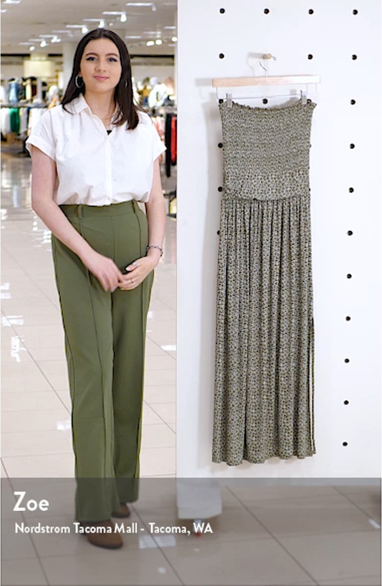 Strapless Smocked Maxi Dress, sales video thumbnail