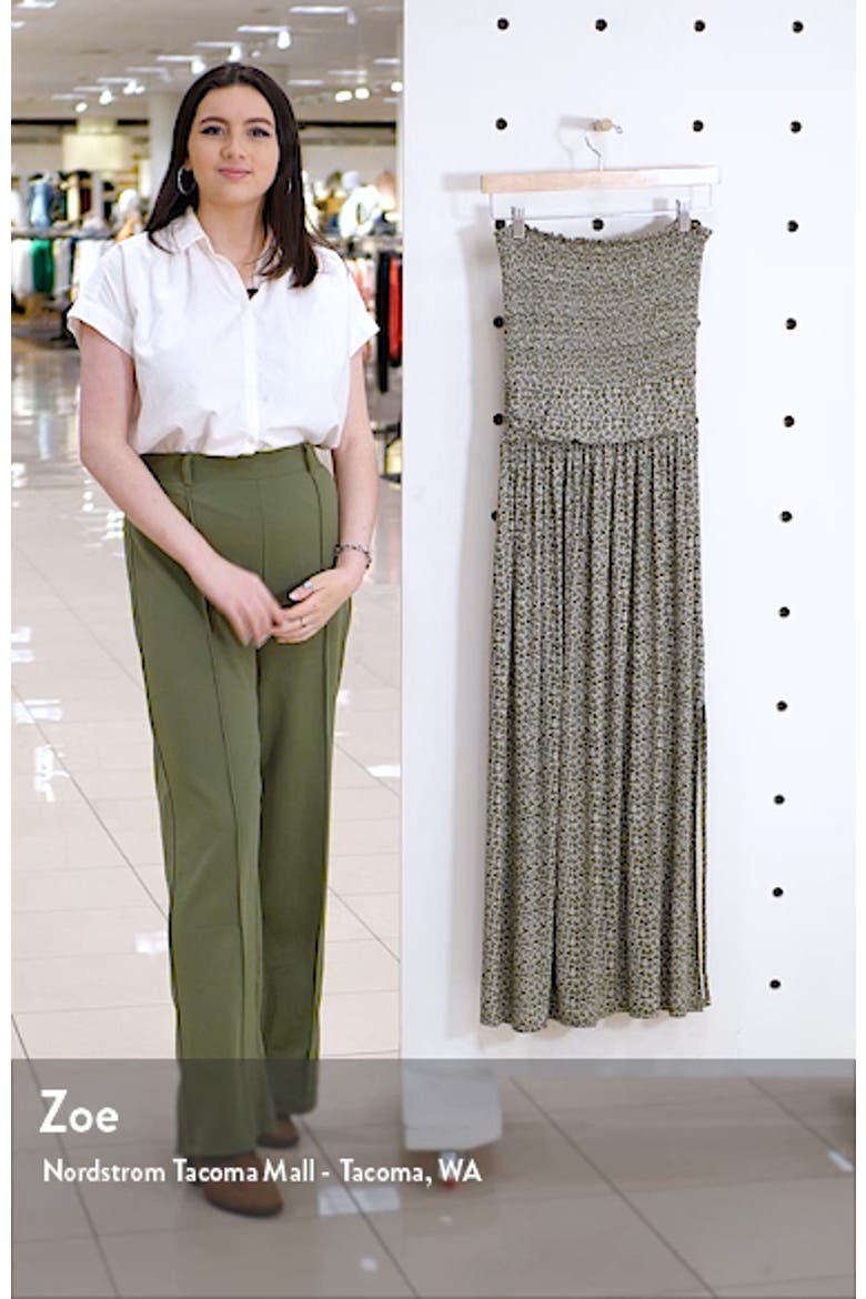 Strapless Smocked Maxi Dress video