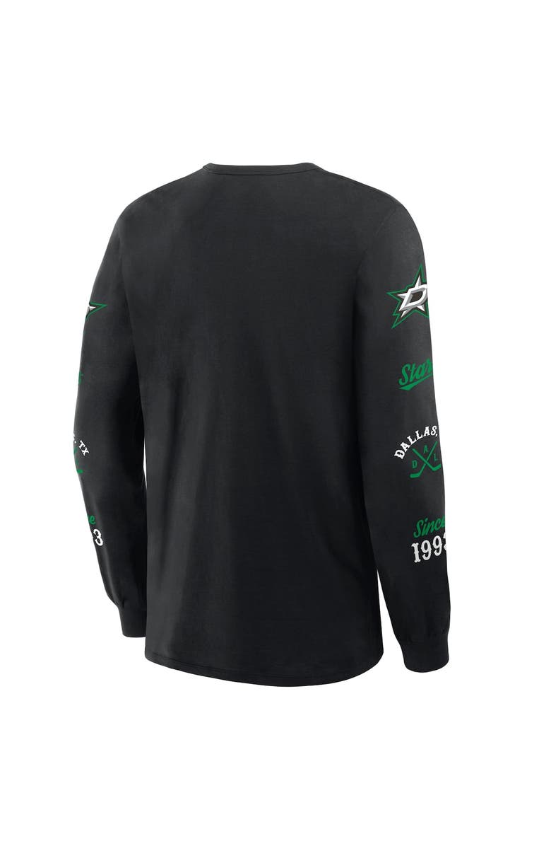 FANATICS Men's Fanatics Black Dallas Stars Boxed In Legacy Long Sleeve T-Shirt, Alternate, color, Black