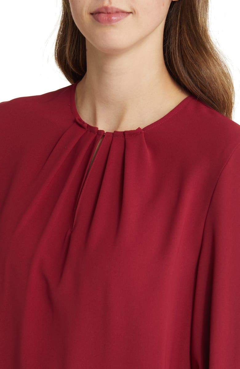 Ming Wang Bell Sleeve Crepe Shift Dress, Alternate, color,