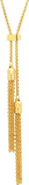 HMY JEWELRY Double Tassel Pendant Necklace