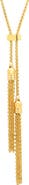 HMY JEWELRY Double Tassel Pendant Necklace