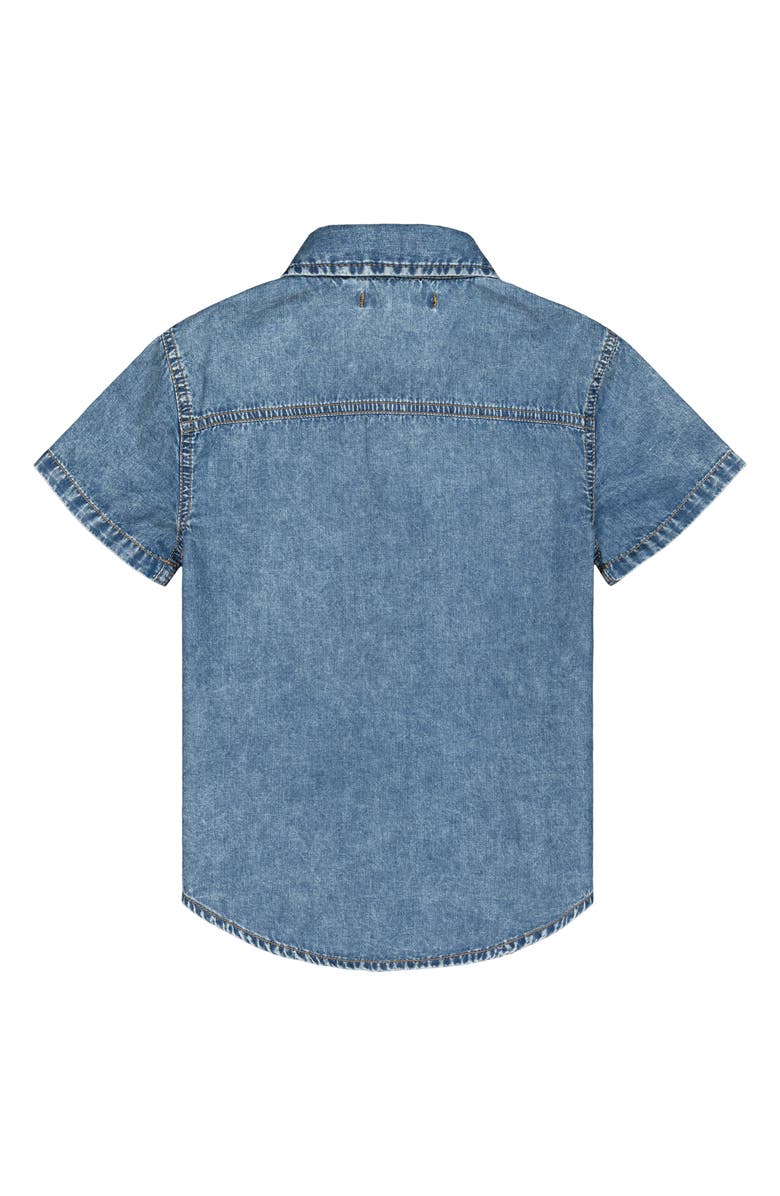 Joe's Jeans Short Sleeve Chambray Button-Up Shirt & Shorts Set, Alternate, color, Blue