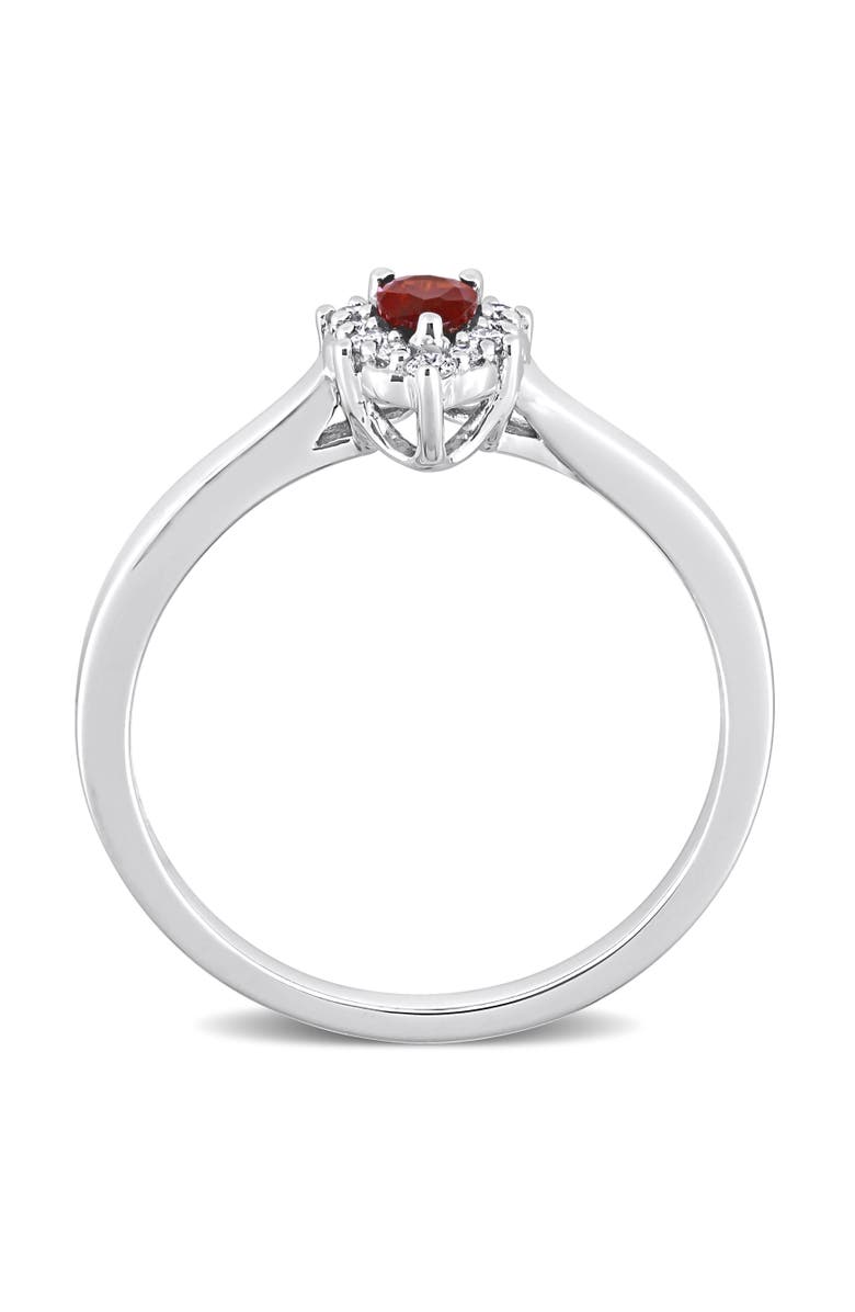 Julianna B. Garnet & Diamond Teardrop Halo Ring, Alternate, color, Garnet