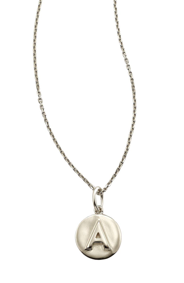 Kendra Scott Inital Coin Charm Necklace, Main, color, 