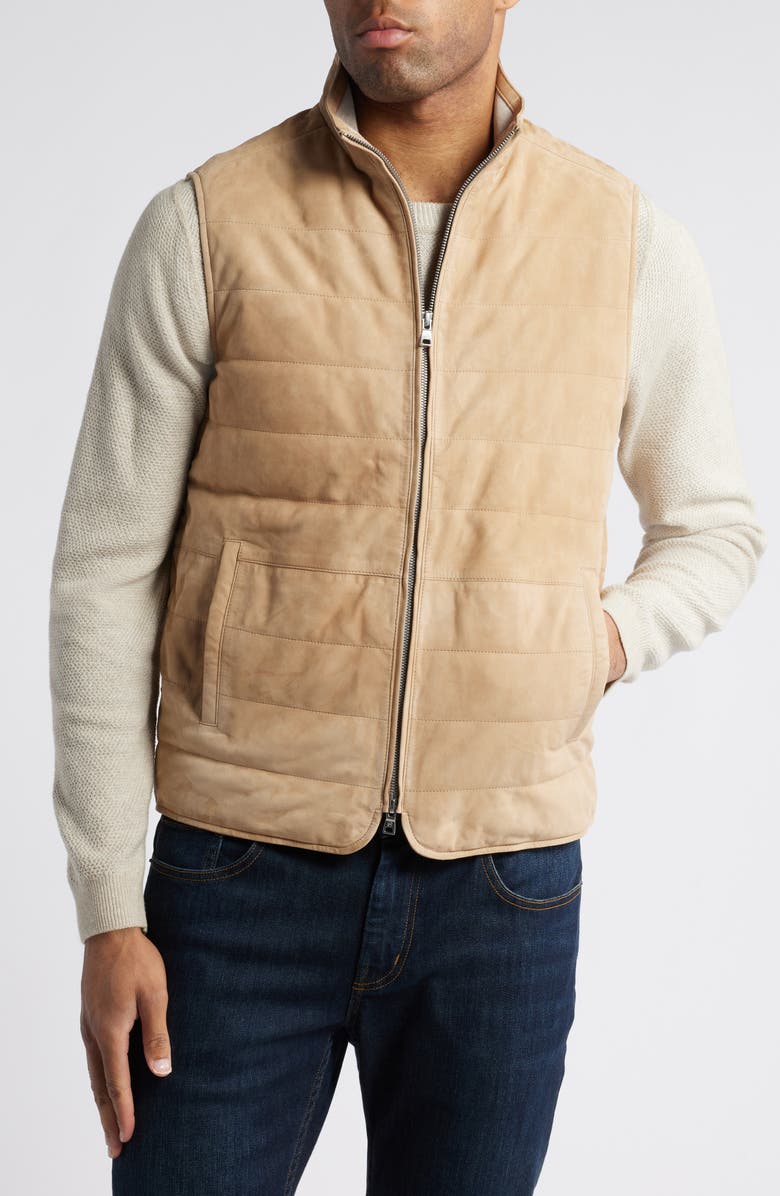 Peter Millar Crafted Featherweight Quilted Leather Vest, Alternate, color, 
