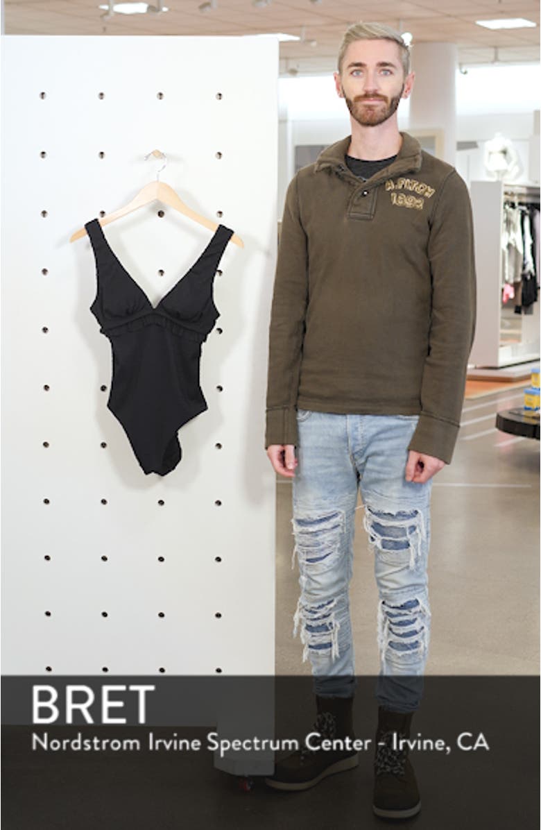 Ruffle Trim One-Piece Swimsuit, sales video thumbnail