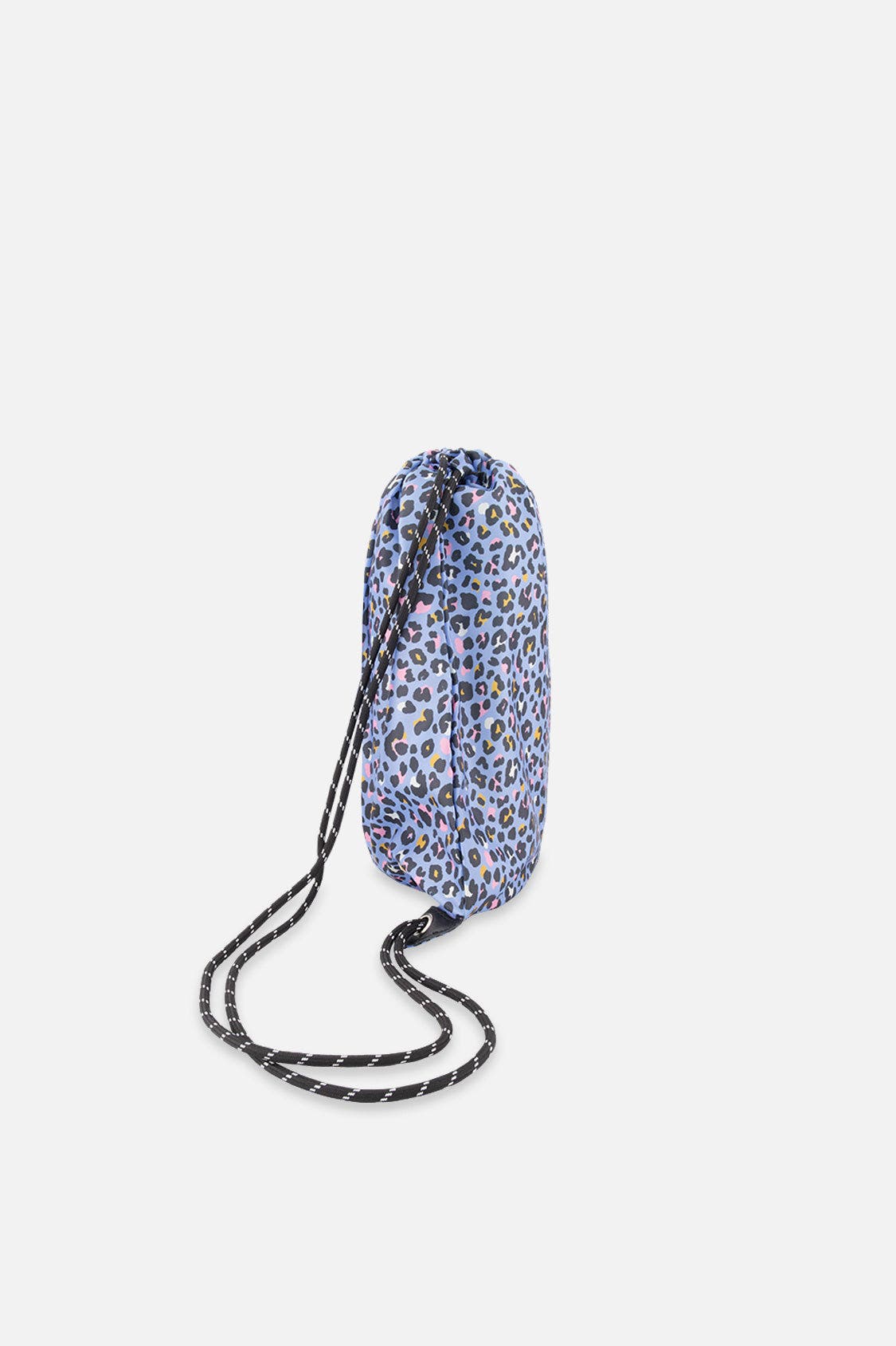 Drawstring Bag, Alternate, color, Blue Leopard Print